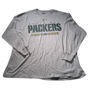 GREY LONG SLEEVE GREEN BAY PACKERS T-SHIRT MENS 2XL